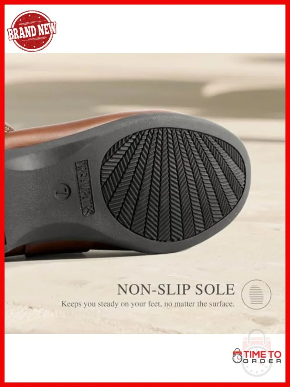 Faux Leather Mary Jane Flats with Supportive Cushioned Insole